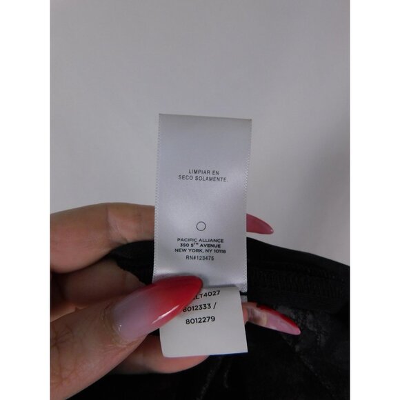 Libby Edelman Jacket Womens Small Black Faux Fur Faux Leather Front Corp Goth - Picture 13 of 13